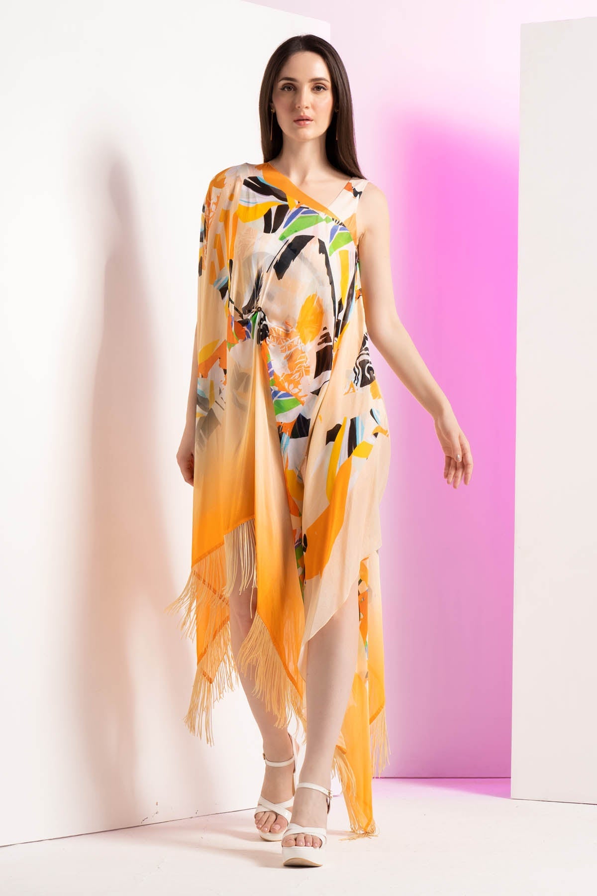 Buy Yellow Ring Detail Bodysuit by Mandira Wirk